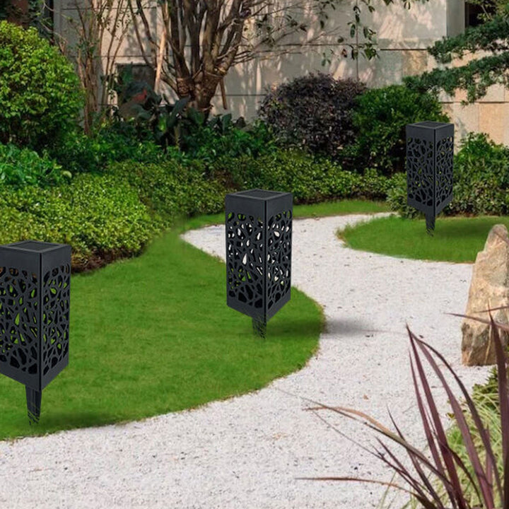Kreativ Hullete Square Column LED Utendørs Gress Innsett Landskapslys | Skanto