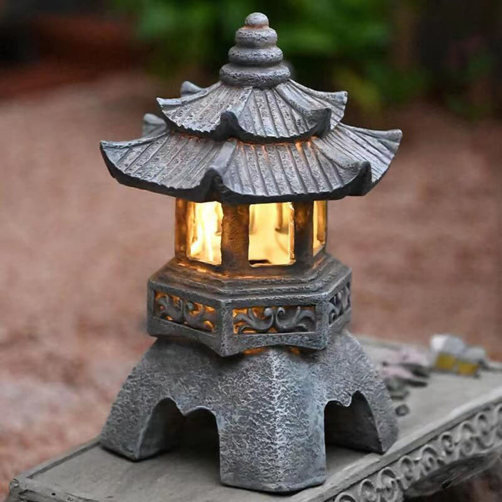 Solcelletårn Resin LED utendørsbelysning