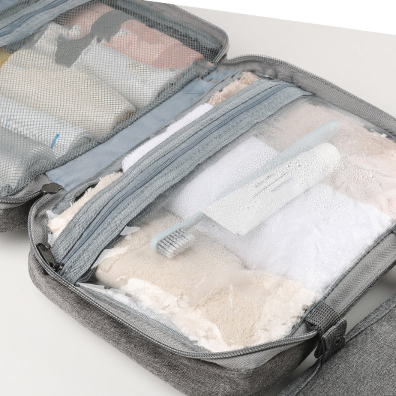 Skanto | Travelique Reiset kosmetikkorganisator | Kompakt & Vannavvisende | Med 4 Rom & 360° Hake | For Kvinner & Menn