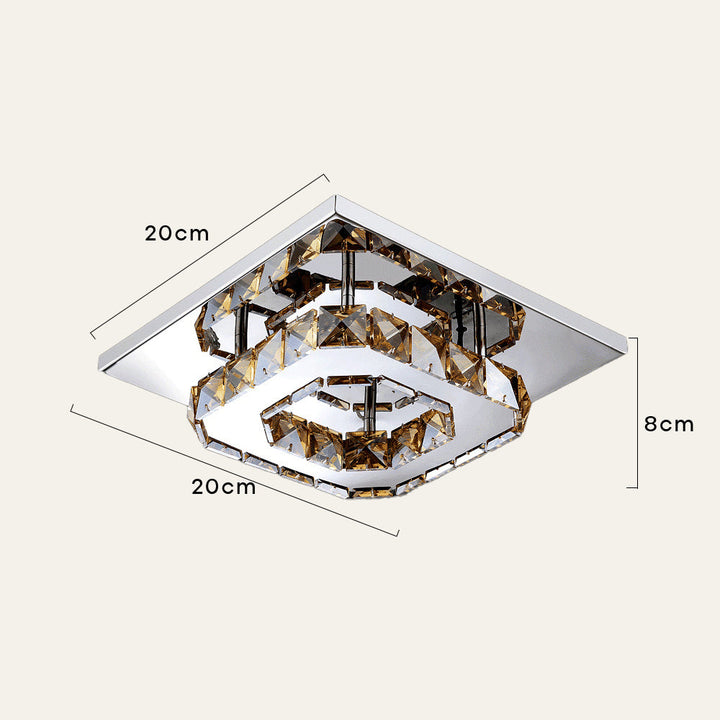 Skanto | Taklampe Krystall LED Moderne Innfelt Armatur