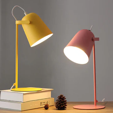Skanto | Nordic Macaron Farge Kreativ Jernbøtte Design Lys Bordlampe
