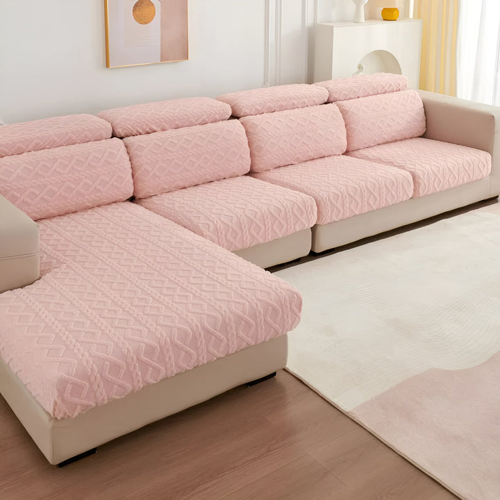 Trekk til sofa i fløyel med diamantmønster – Mykt og luksuriøst | Passer perfekt til enhver sofa