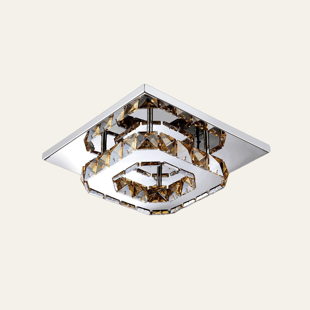 Moderne LED-Deckenleuchte med Kristalloptik