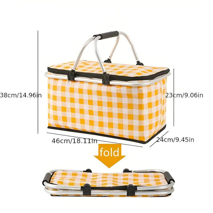 Skanto | Sammenleggbar Rutete Picknickkurv