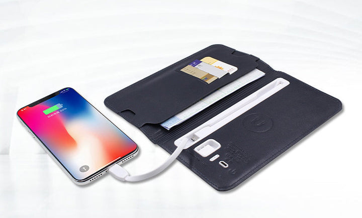 Skanto | 3-i-1 Utrolig Praktisk Lommebok Power Bank For Android & alle Telefon Typer