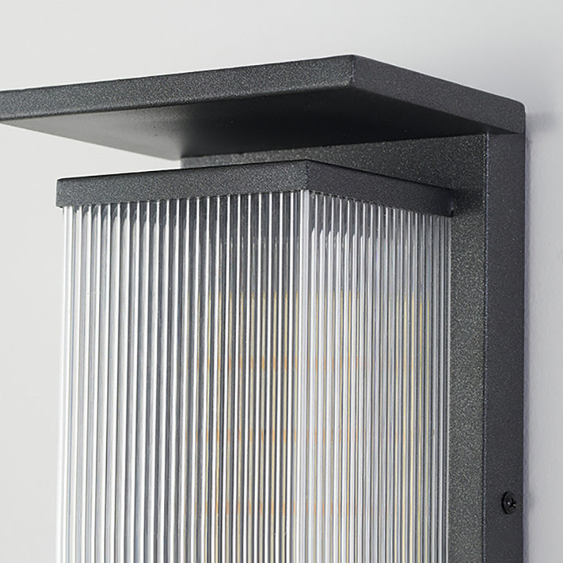 Vanntett, rektangulær LED-vegglampe i rustfritt stål og akryl til terrassen