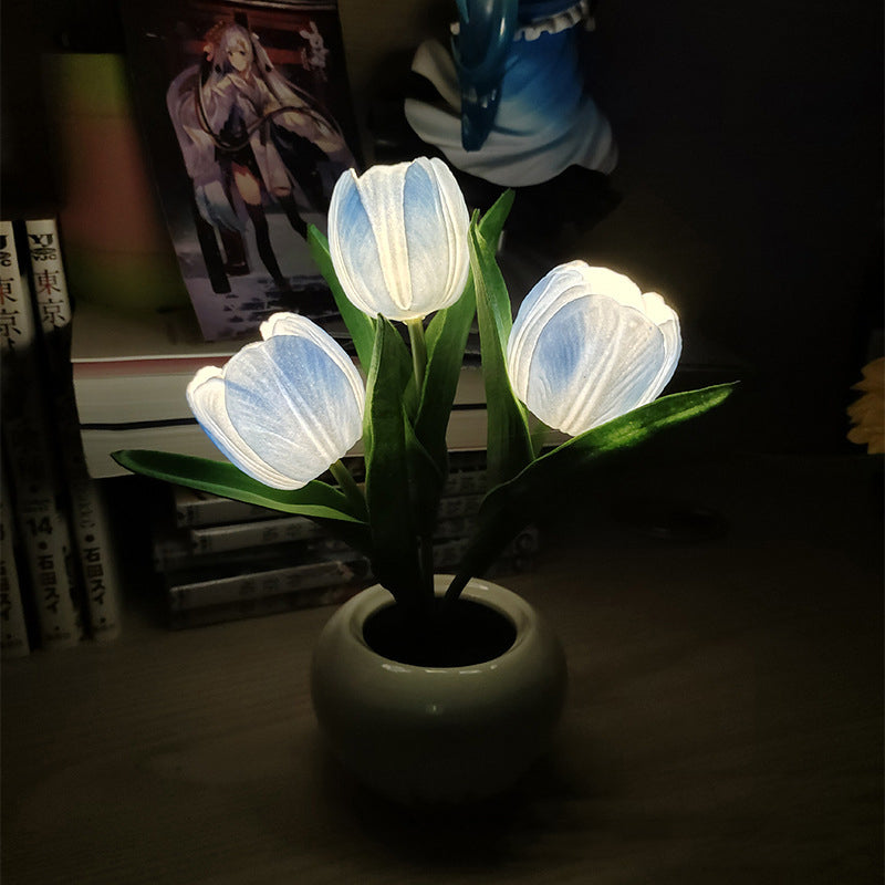 Skanto | LED Tulipan Nattbordlampe Blomster Bordlampe
