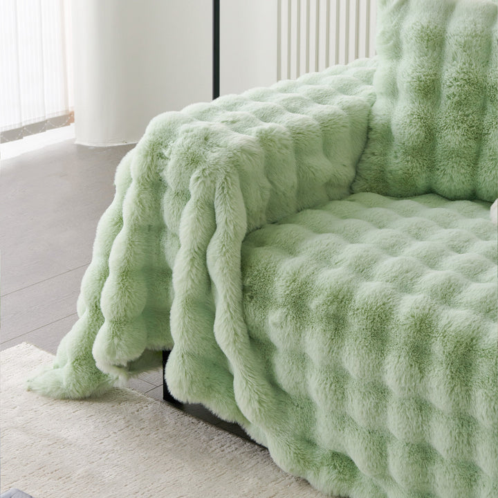 Luksus Ripple Faux Fur Sofa Deksel - Moderne, Stilig & Holdbar Sofa Beskyttelse | Skanto