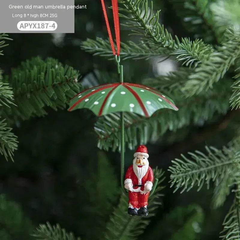 Norvo | Nordic Iron Christmas Hot Air Balloon Parachute Pendant Creative Decorations Tree Charms Hangings