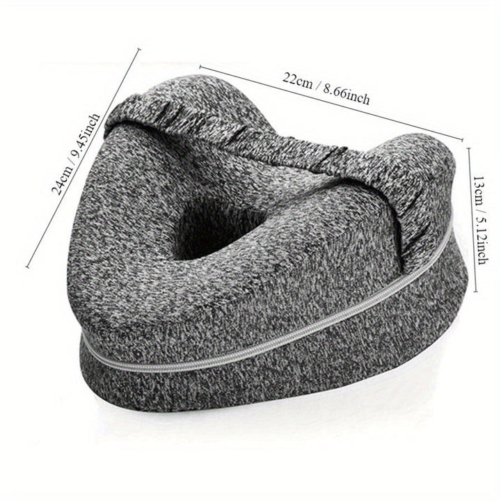 Ergonomisk Knepute for Side-Sovende - Støttende Minne Skum med Vaskbart Trekk | Skanto