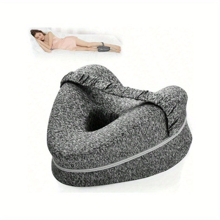 Ergonomisk Knepute for Side-Sovende - Støttende Minne Skum med Vaskbart Trekk | Skanto