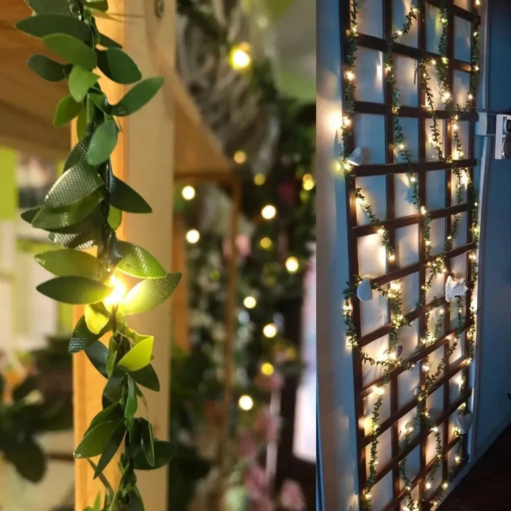 Skanto | LED lyslenker med eføy – Dekorative lyslenker for innendørs og utendørs bruk