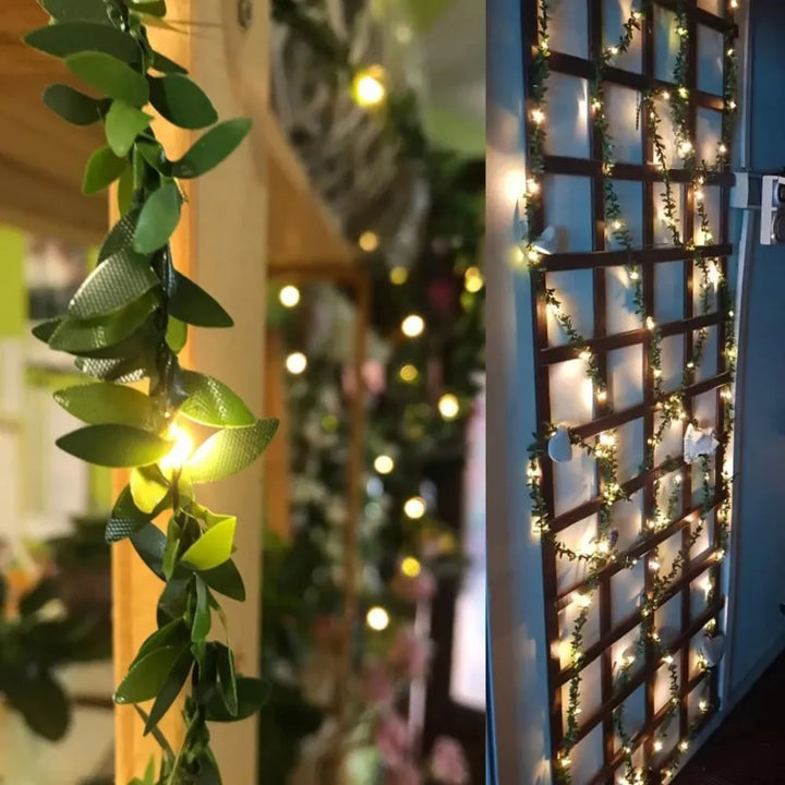 Skanto | LED lyslenker med eføy – Dekorative lyslenker for innendørs og utendørs bruk