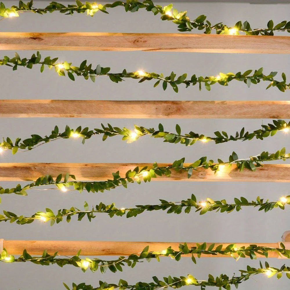 Skanto | LED lyslenker med eføy – Dekorative lyslenker for innendørs og utendørs bruk