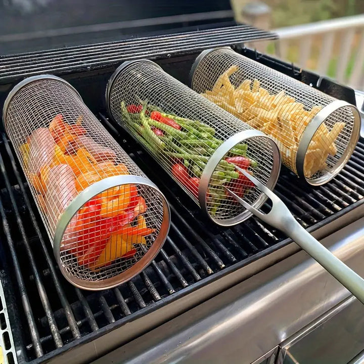 GrillMaster DuoLock Grillkurv laget av rustfritt stål Skanto