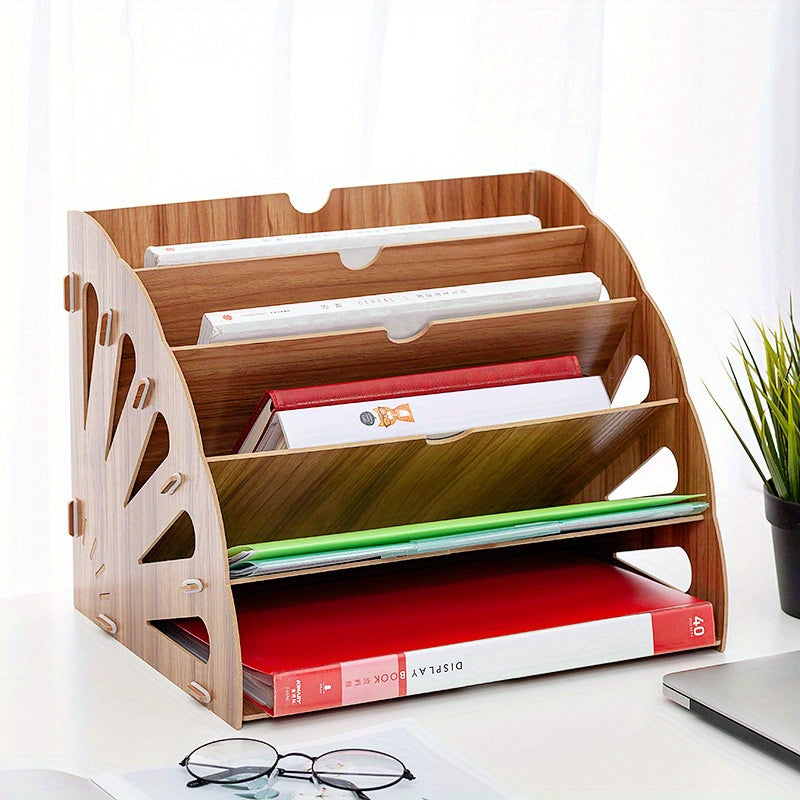 Skanto | Treskrivebord Organizer med 5 Lag – Vifte Design MDF