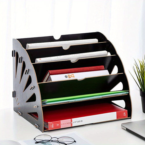 Skanto | Treskrivebord Organizer med 5 Lag – Vifte Design MDF