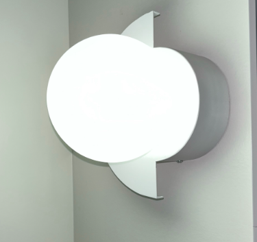 Skanto | Glass Globe Wall Light with Colourful Base