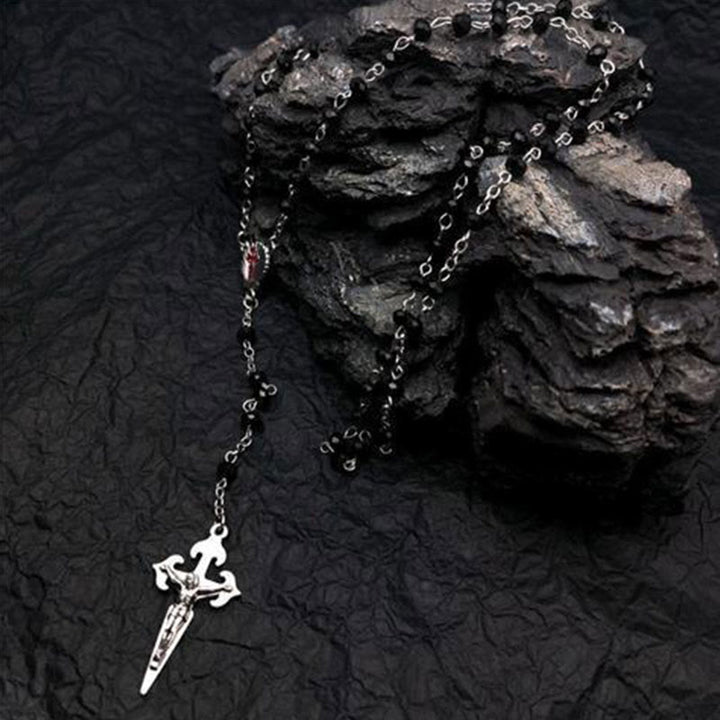 Skanto | Hjerteformet Kattøye Stein Rosary Smykke - Elara