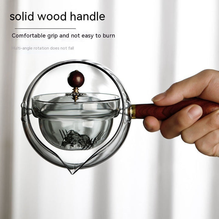 Rotary Glass Teapot med infusor. | Skanto