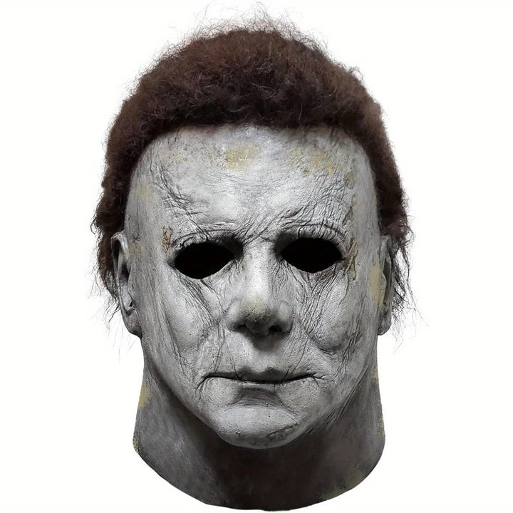 Skanto | Men’s Realistiske Skumle Halloween Maske Sett | Horrorspråktekniv