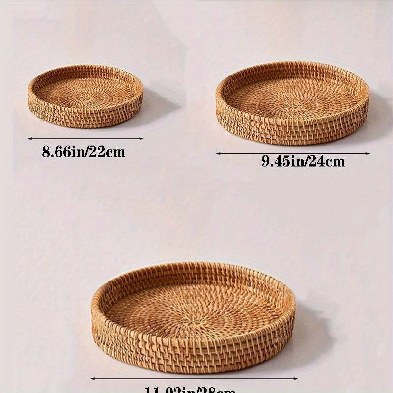RattanCharm - Elegant Håndlaget Rattan Serveringsbolle Skanto