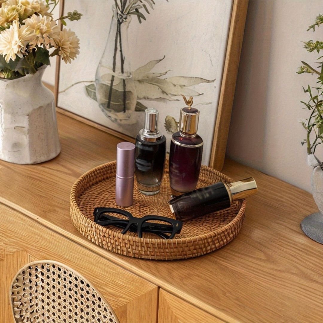 RattanCharm - Elegant Håndlaget Rattan Serveringsbolle Skanto