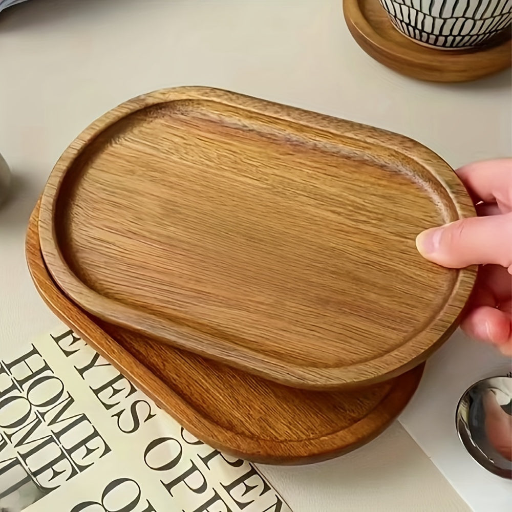 ChicTray - Elegant Oval Tray laget av Massivt Tre Skanto