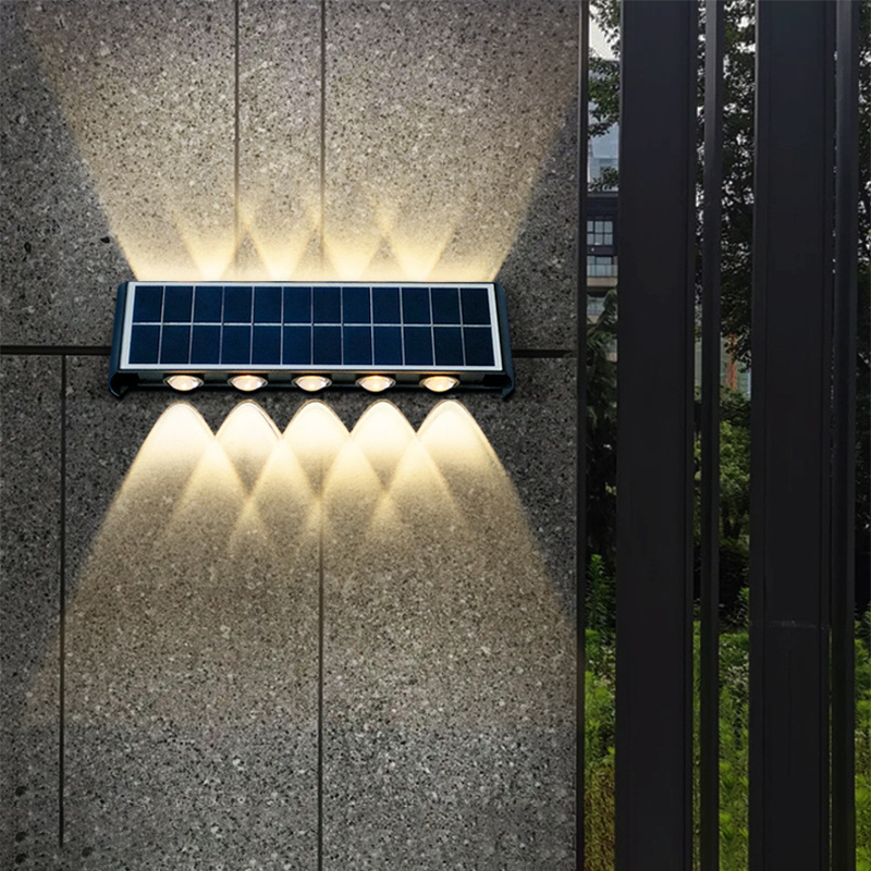 Norvo | Lumiora Moderne Solar-LED Vegglampe for Utebruk | Rektangulært Design | IP56 Vanntett | Ulike Størrelser og Lys Intensiteter