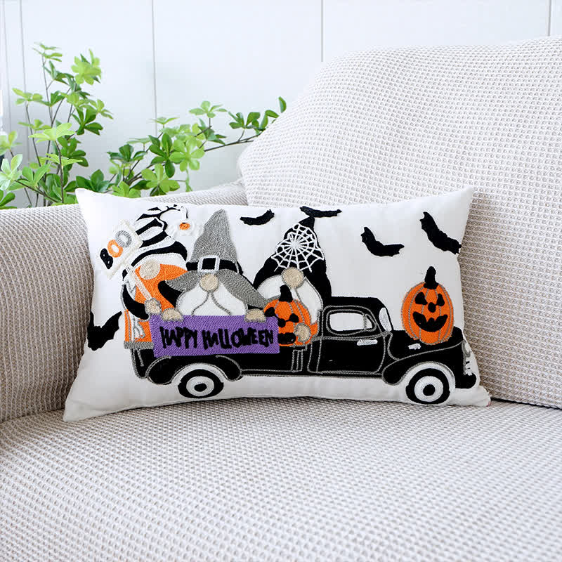Skanto | Brodert Halloween Dekorativ Putevårde Høst Putekappe 30x50cm