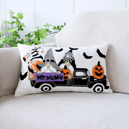 Skanto | Brodert Halloween Dekorativ Putevårde Høst Putekappe 30x50cm