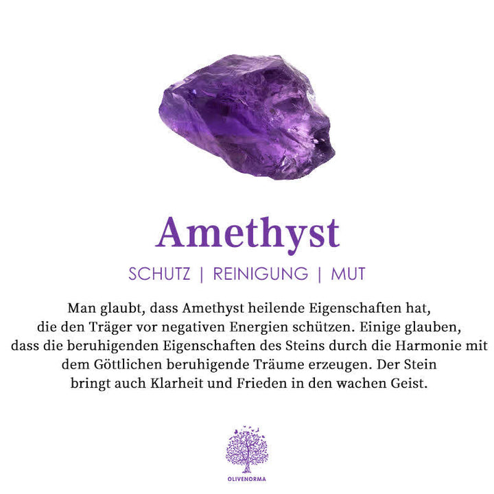 Skanto | Naturlig Krystall Ametyst Helende Halskjede - Lyra