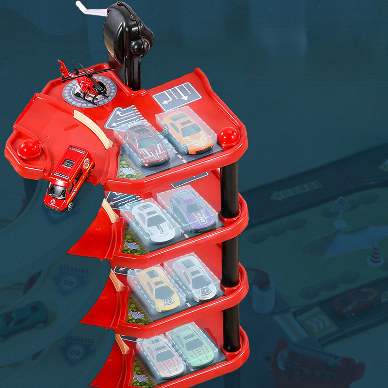 Norvo | BlazeCity | Spennende redningsoppdrag - Brann- og politi garasje lekesett med biler