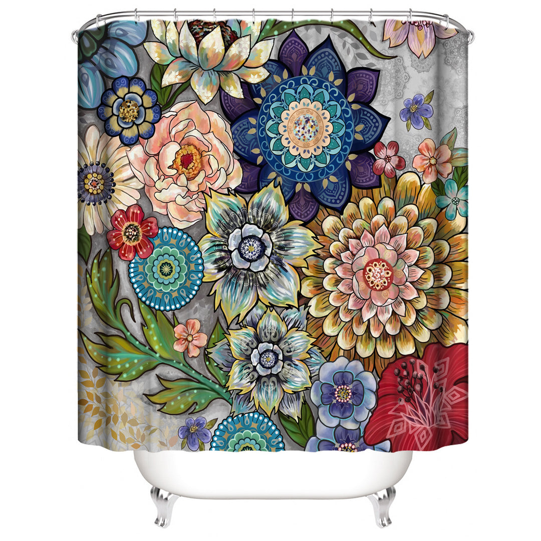 Kunstnerisk Floral Bade Dekor Sett Skanto