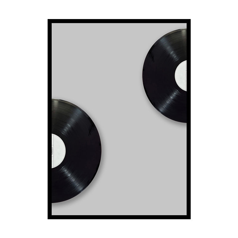 Norvo | Musikk-CD-veggdekorasjon i vintage-stil, strukturert, lerretstrykk for soverommet, flere størrelser