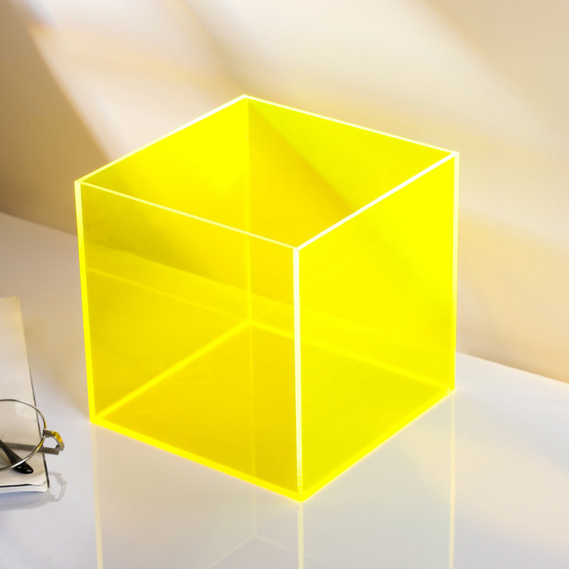 Gjennomsiktig fargeakrylbox støvbeskyttelse Lego integrert modell hånddisplay lagringsboks