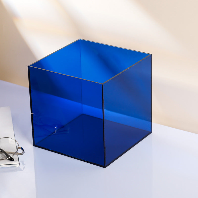 Gjennomsiktig fargeakrylbox støvbeskyttelse Lego integrert modell hånddisplay lagringsboks