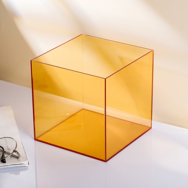 Gjennomsiktig fargeakrylbox støvbeskyttelse Lego integrert modell hånddisplay lagringsboks
