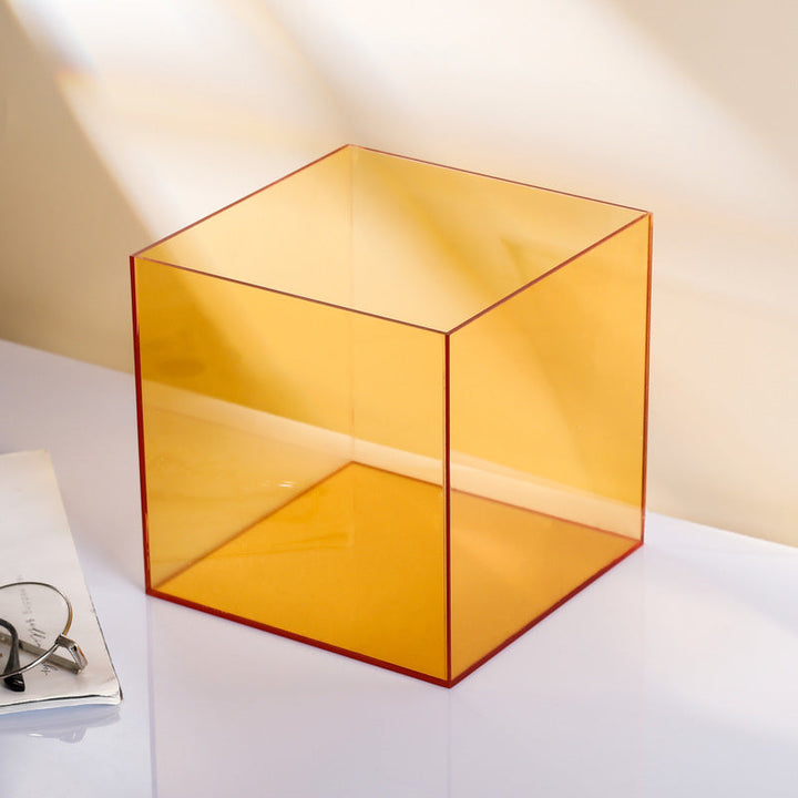 Gjennomsiktig fargeakrylbox støvbeskyttelse Lego integrert modell hånddisplay lagringsboks