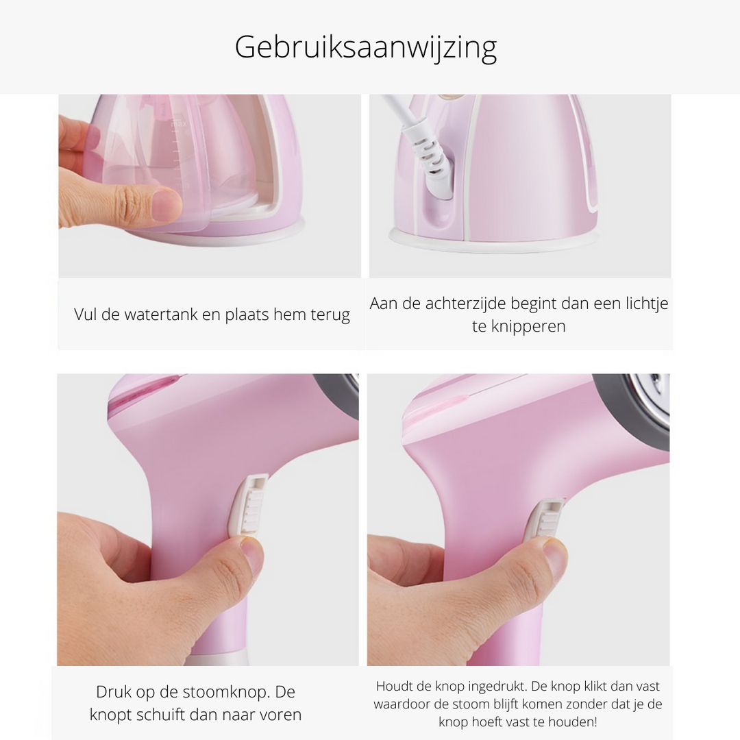 Kompakt Bærbar Klesdampstråler Rynkefri Skanto