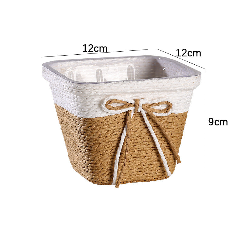 Dekorativ Woven Plantekrukke Skanto