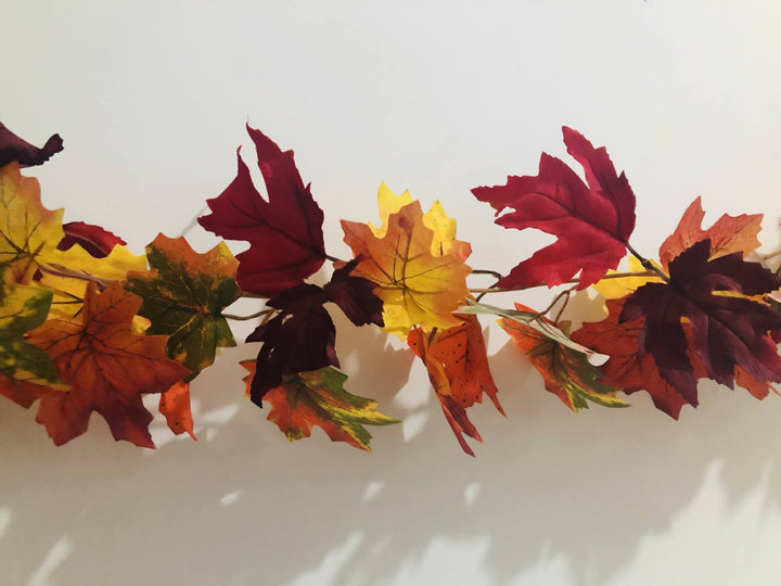 Skanto | Maple Leaf Rattan Festvindu Patio Fest Thanksgiving Høsthøsting Dekorasjon Lyslenker