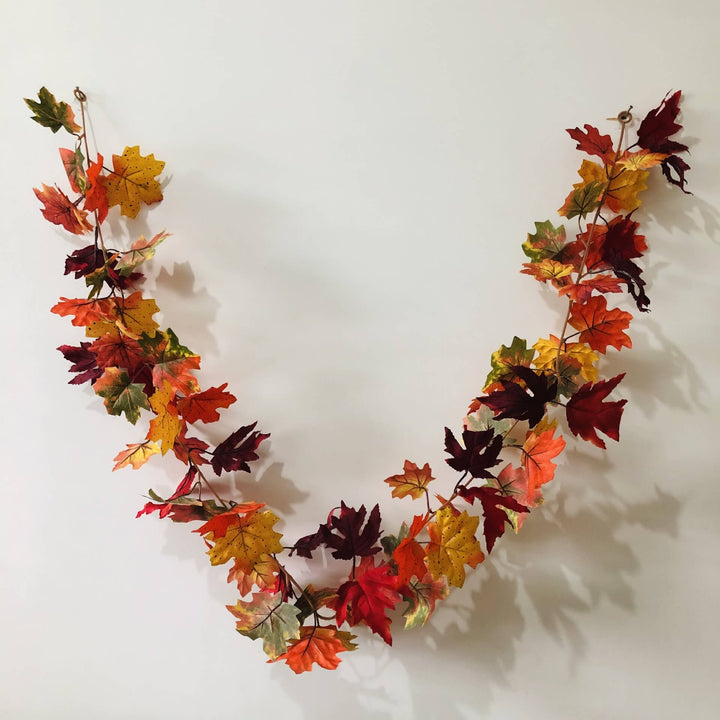 Skanto | Maple Leaf Rattan Festvindu Patio Fest Thanksgiving Høsthøsting Dekorasjon Lyslenker