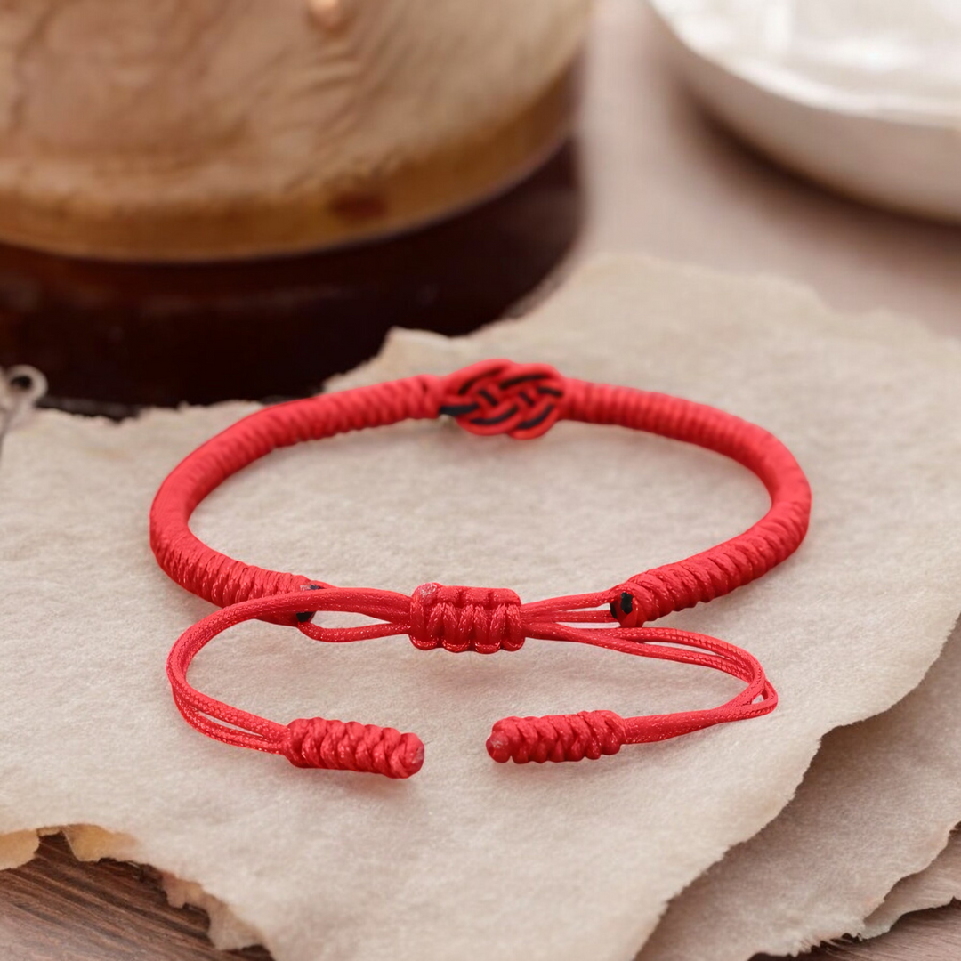 Skanto | Minimal Rød Tråd Av Skjebnen Pararmbånd
