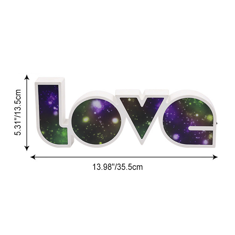 Skanto | Modern Art Deco vanntett PS LOVE bokstaver LED bordlampe for soverommet