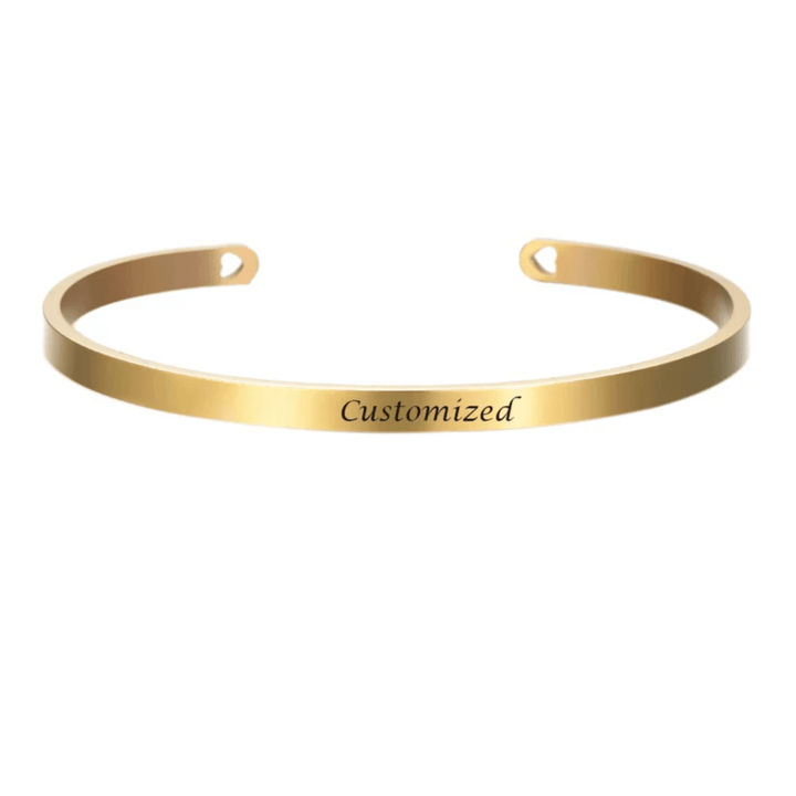 Skanto | Graviertes Edelstahl-Armreif | Personalisiertes minimalistisches Design