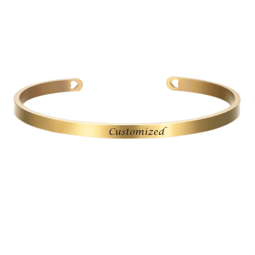 Skanto | Graviertes Edelstahl-Armreif | Personalisiertes minimalistisches Design
