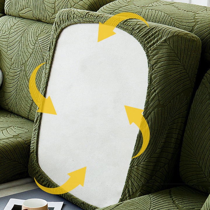 Skanto | Vanntett SofaCover med Tropisk Bladmønster – Elastisk og Ripesikker – Full Beskyttelse for Sofaer