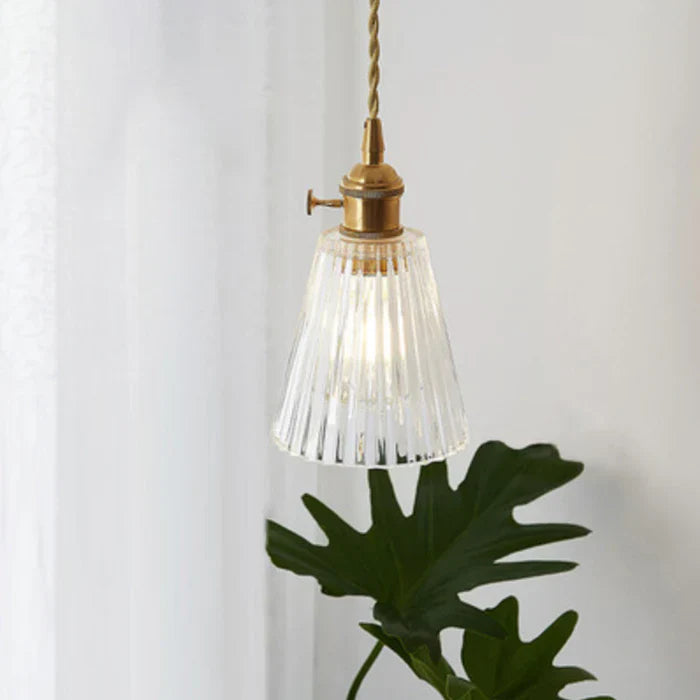 OpulentGlow Pendel – Elegant Glass Henge Lamp Skanto