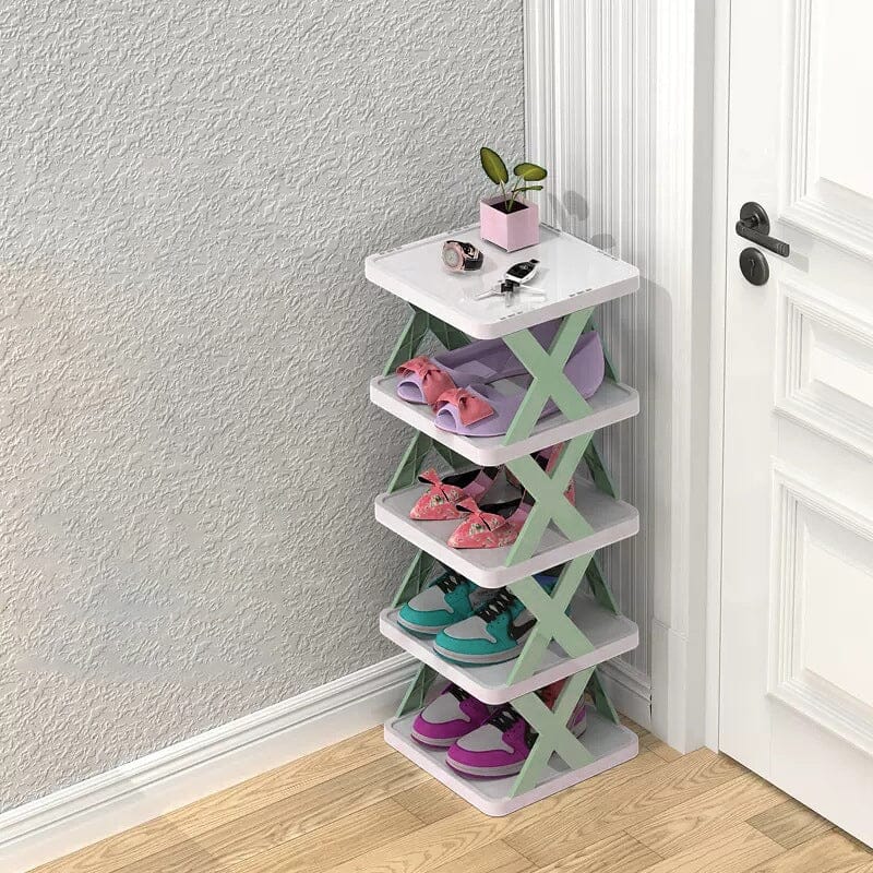 Foldbar Multi-Lags Skoholder, Skoplassering Hylle Organiser | Skanto